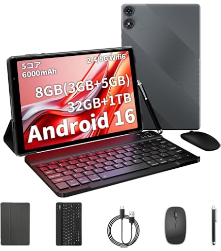 Amazon.co.jp: タブレット 10インチ Wi-Fi6モデル Android 6GB+128GB+